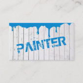 Carte De Visite Peinture bleu rustique en bois blanc (Devant)