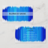Carte De Visite Peinture bleue Art Abstrait 7 (Devant / Derrière)