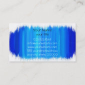 Carte De Visite Peinture bleue Art Abstrait 7 (Dos)
