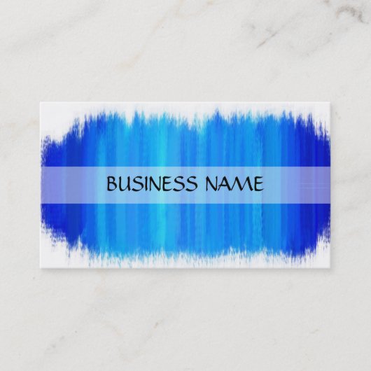 Carte De Visite Peinture bleue Art Abstrait 7 (Devant)