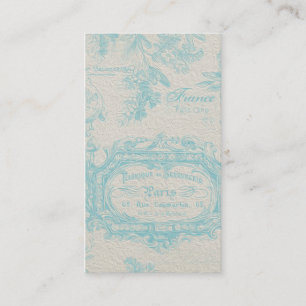 Carte De Visite Peinture bleue de pays français vintage