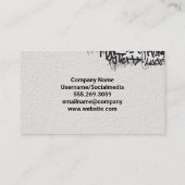 Carte De Visite Peinture bleue sur Graffiti (Dos)