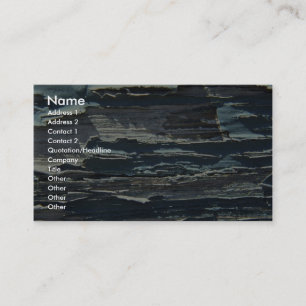 Carte De Visite Peinture bleue unique d'épluchage sur le bois
