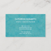 Carte De Visite Peinture bleue/verte de lavage d'aquarelle, (Dos)