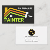 Carte De Visite Peinture Brosse Peinture Lignes du toit (Devant / Derrière)
