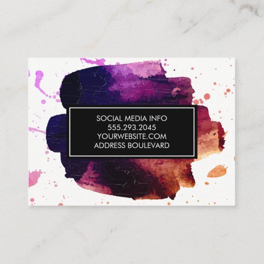 Carte De Visite Peinture brossée (Dos)