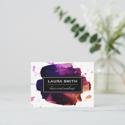 Carte De Visite Peinture brossée (Debout devant)