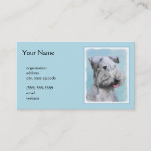 Carte De Visite Peinture Cesky Terrier - Cute Original Chien Art