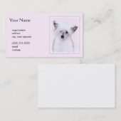 Carte De Visite Peinture chinoise en poudre - Art Chien (Devant / Derrière)