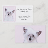 Carte De Visite Peinture chinoise en poudre - Art Chien (Devant / Derrière)