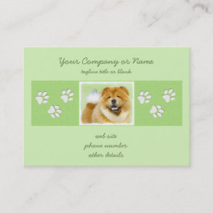 Carte De Visite Peinture Chow Chow - Joli art original chien