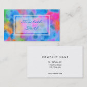 Carte De Visite Peinture colorée abstraite (Devant / Derrière)