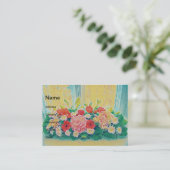 Carte De Visite Peinture colorée de fleurs (Debout devant)