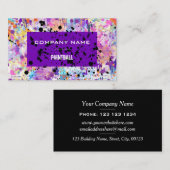 Carte De Visite Peinture colorée Paintball (Devant / Derrière)