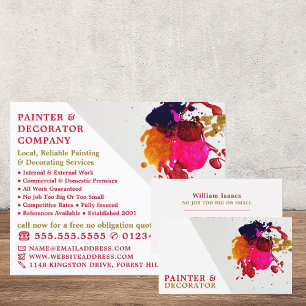 Carte De Visite Peinture colorée, Peintre & Décorateur