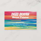Carte De Visite Peinture colorée Peintre Maison (Dos)