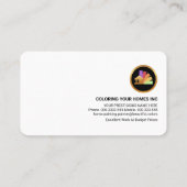 Carte De Visite Peinture colorée Splatter Accueil Peintre (Dos)