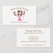 Carte De Visite Peinture corporelle de bronzage de bronzage femme (Devant / Derrière)