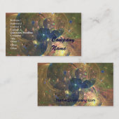 Carte De Visite Peinture d'abrégé sur espace extra-atmosphérique, (Devant / Derrière)