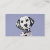 Carte De Visite Peinture Dalmatienne - Cute Original Chien Art (Dos)