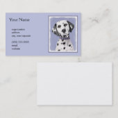 Carte De Visite Peinture Dalmatienne - Cute Original Chien Art (Devant / Derrière)