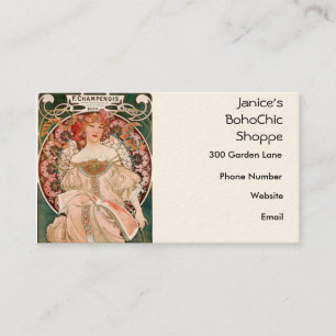 Carte De Visite Peinture d'Alphonse Mucha