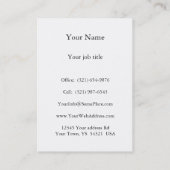 Carte De Visite Peinture d'amusement d'art de film de nuit de (Dos)