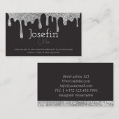 Carte De Visite Peinture d'argent goutte d'encre de fonte (Devant / Derrière)