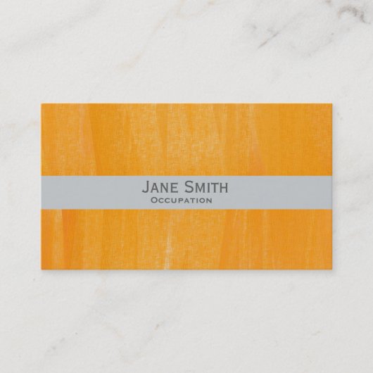 Carte De Visite Peinture d'art orange moderne abstrait (Devant)