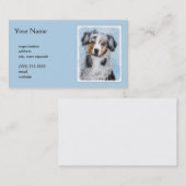 Carte De Visite Peinture de berger américaine miniature - Chien Ar (Devant / Derrière)