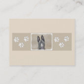 Carte De Visite Peinture de berger hollandais - jolie art original (Dos)