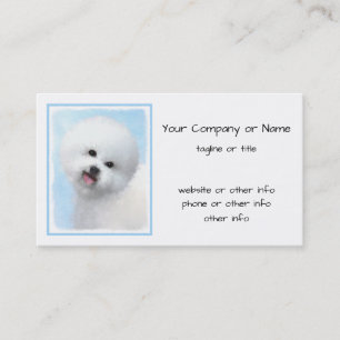 Carte De Visite Peinture de Bichon Frise - Cute Original Dog Art