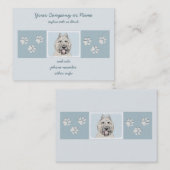 Carte De Visite Peinture de Bouvier des Flandres - Art original de (Devant / Derrière)