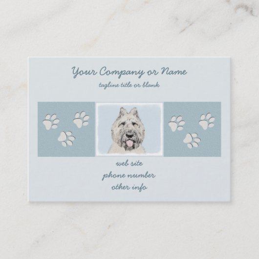 Carte De Visite Peinture de Bouvier des Flandres - Art original de (Devant)