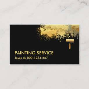 Carte De Visite Peinture de brosse peinture or Splatter de peintur