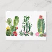 Carte De Visite Peinture de cactus aquarelle (Devant)