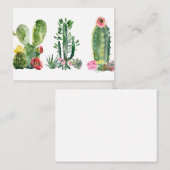 Carte De Visite Peinture de cactus aquarelle (Devant / Derrière)