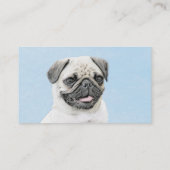 Carte De Visite Peinture de carlin - Joli art original de chien (Dos)