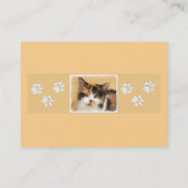 Carte De Visite Peinture de chat Calico - Cute Original Cat Art (Dos)