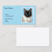 Carte De Visite Peinture de chats de Siamese - Cute Original Cat A (Devant / Derrière)