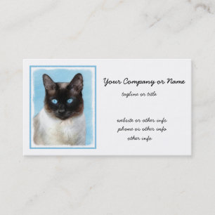 Carte De Visite Peinture de chats de Siamese - Cute Original Cat A
