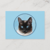 Carte De Visite Peinture de chats de Siamese - Cute Original Cat A (Dos)