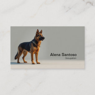 Carte De Visite Peinture de chien berger allemand