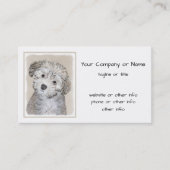 Carte De Visite Peinture de Chien Havanais - Cute Original Chien A (Devant)