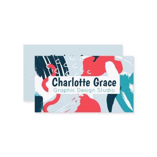 Carte De Visite Peinture de conception graphique Splash personnali (Devant/Arrière en situation)