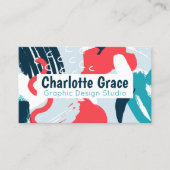 Carte De Visite Peinture de conception graphique Splash personnali (Devant)