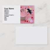 Carte De Visite Peinture de fées de petit gâteau et de Labrador (Devant / Derrière)