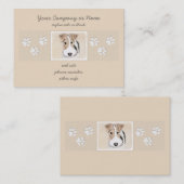 Carte De Visite Peinture de Fox Terrier de fil - art original (Devant / Derrière)