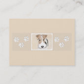 Carte De Visite Peinture de Fox Terrier de fil - art original (Dos)