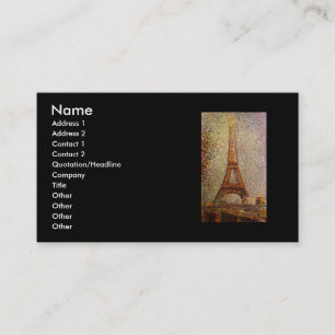Carte De Visite Peinture de Georges Seurat : La Tour Eiffel (1889)